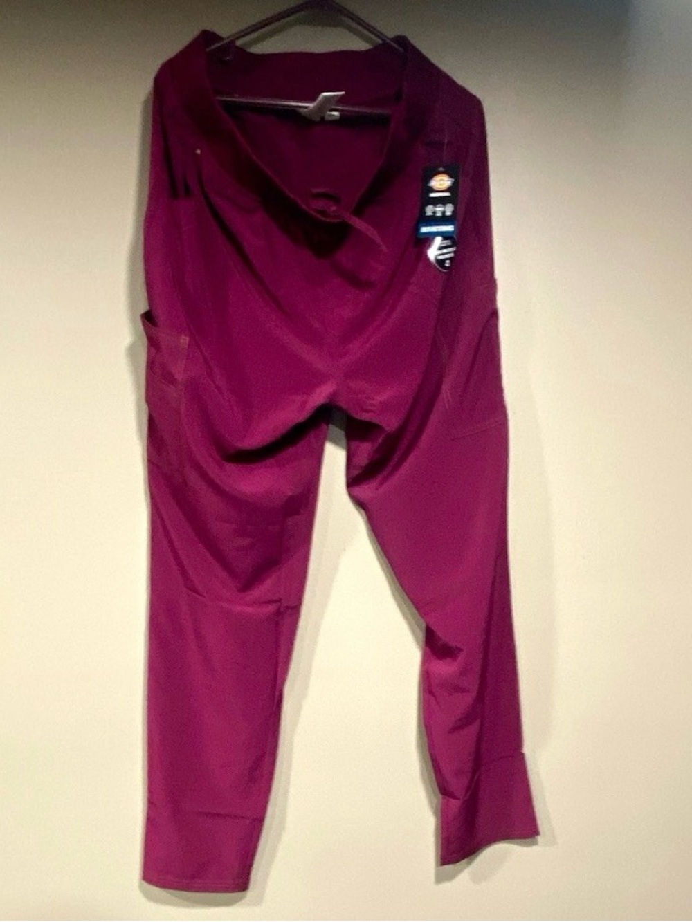 Dickies Women's Magenta Straight Leg Work Pants scrubs all sizes are tall